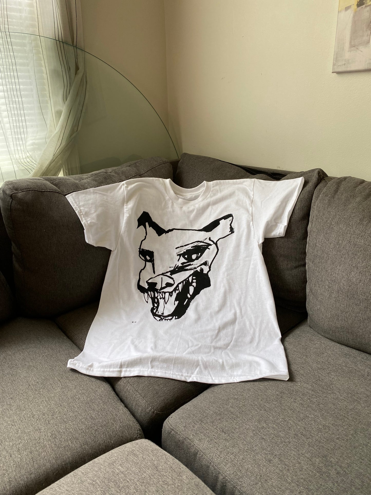 Black “Dawg” White T